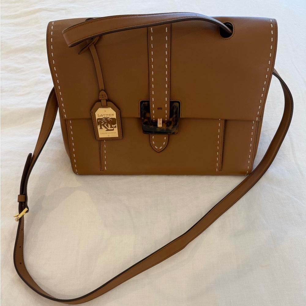 Ralph Lauren Brown Leather Handbag